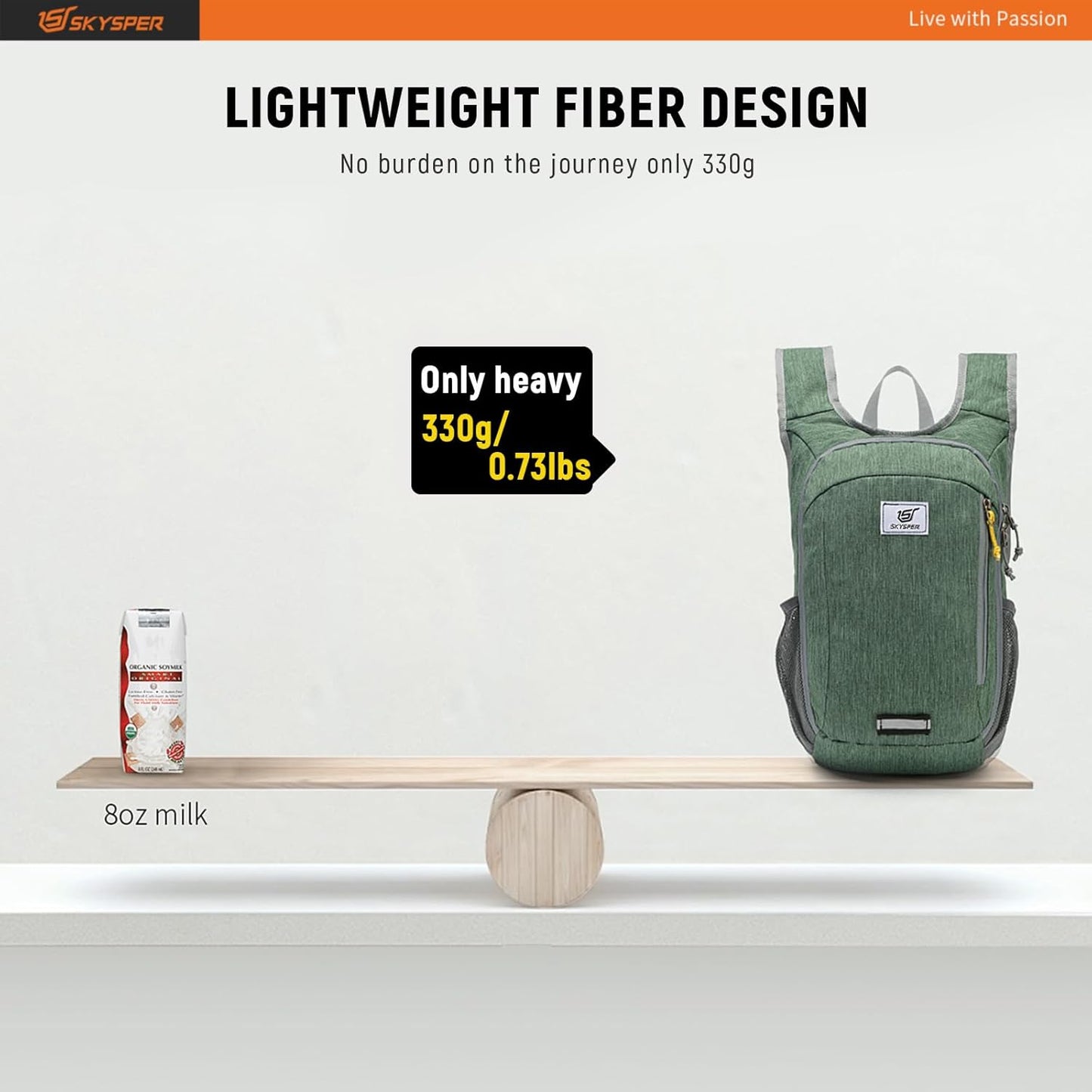 SKYSPER Small Daypack 10L/15L/20L Hiking Backpack Packable Lightweight Travel Day Pack for Women Men