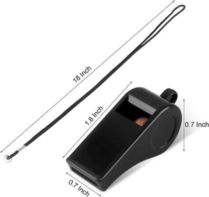 8-Pack Colorful Plastic Whistles with Lanyards - 120dB Loud Sports Whistles for Coaches, Teachers, Emergency Kits & Events