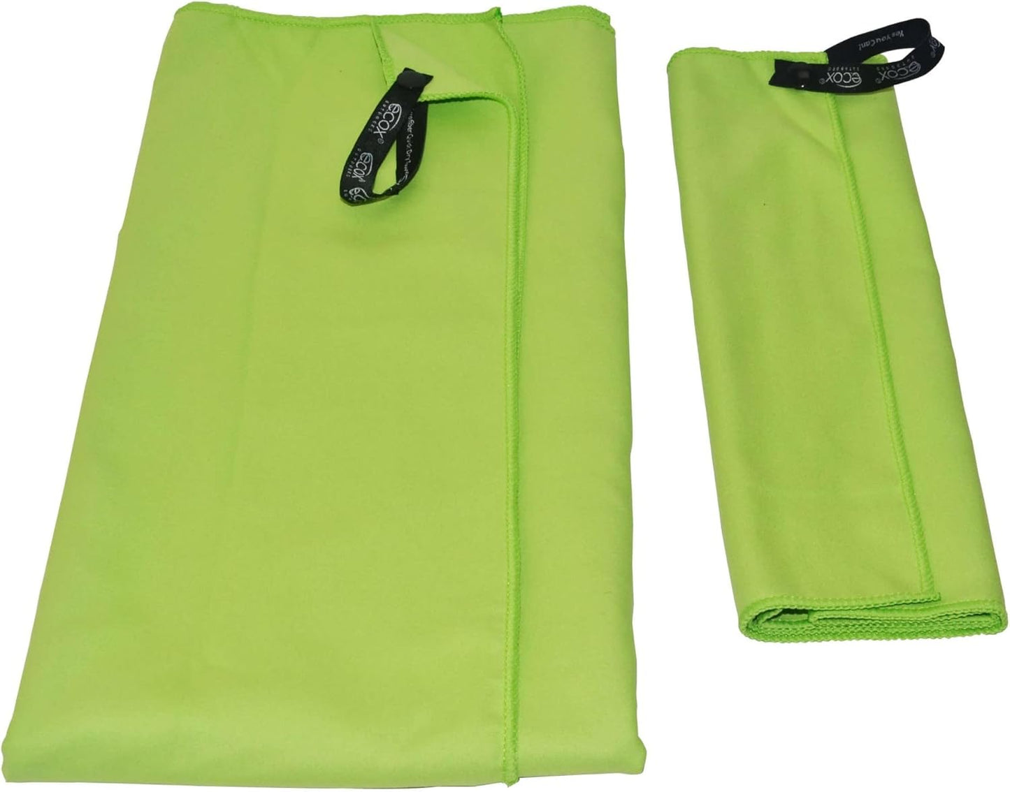 Outdoors Microfiber Towel Fast Drying Soft Feel Fast Action Drying for Gym Beach Outdoors Travel Yoga Camping Compact Size 2 Piece Set 30x60 in and 12x24 in Green MFT2PG
