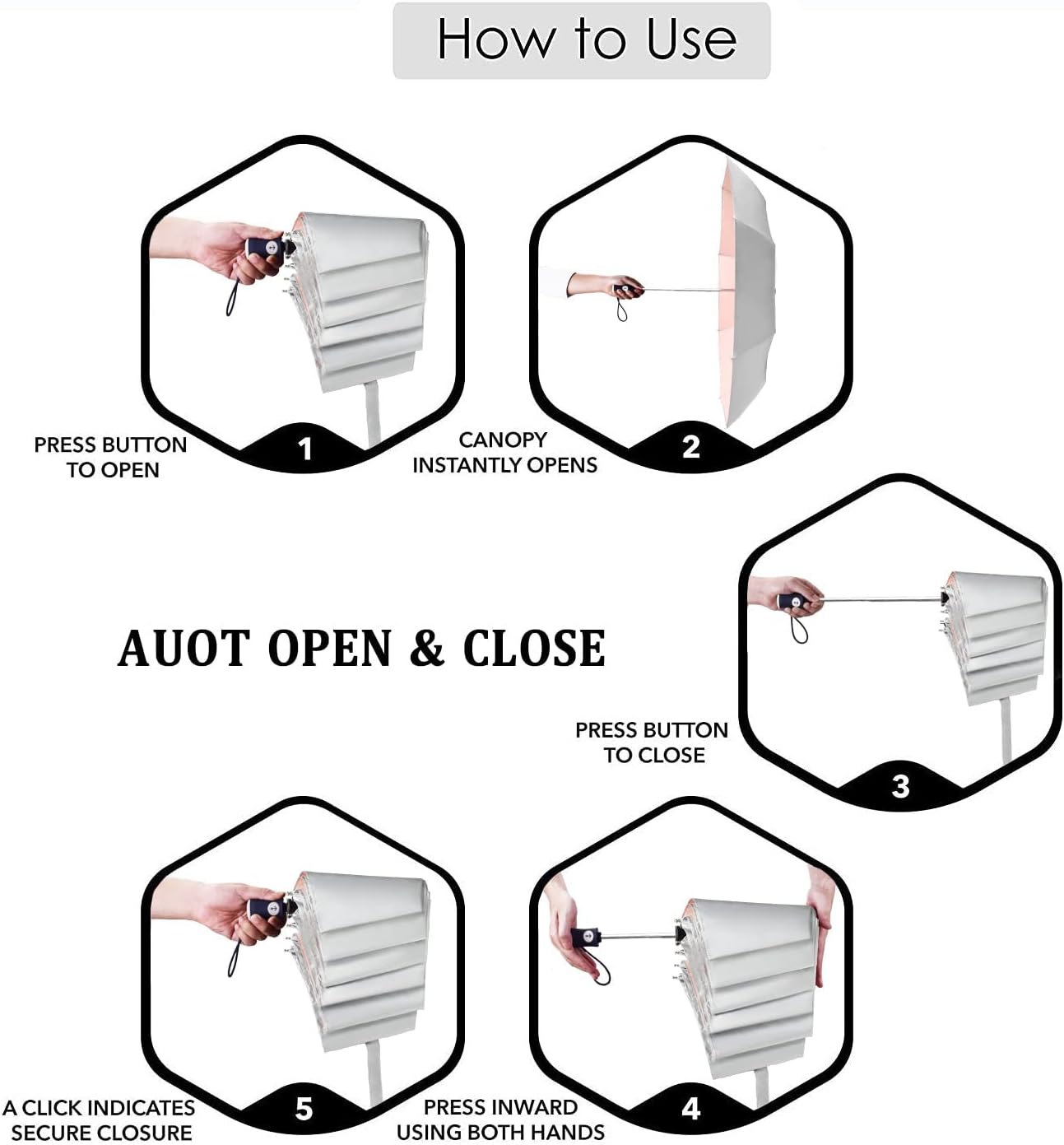 Cuby UV Sun Umbrella Compact Folding Umbrella lightweight Portable Manual Travel Umbrella for Rainproof & 99% UV Protection with Black Anti-UV Coating