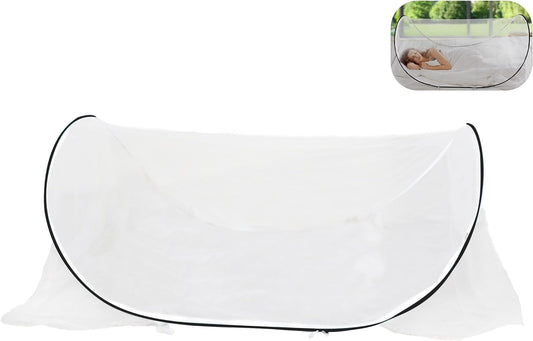 78 * 32 * 22 Inch Large Up Mosquito Tent, Portable Foldable Mosquito Net, Camping Mosquito Net with Net Bottom, for Bed Camping Travel Patio (Black)