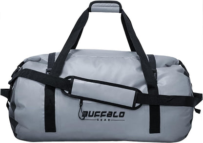 Buffalo Gear Waterproof Duffle Bag 40L 60L 80L Roll-top Dry Bag Heavy Duty Waterproof Duffel Travel Bag for Kayaking Rafting Boating Fishing Camping