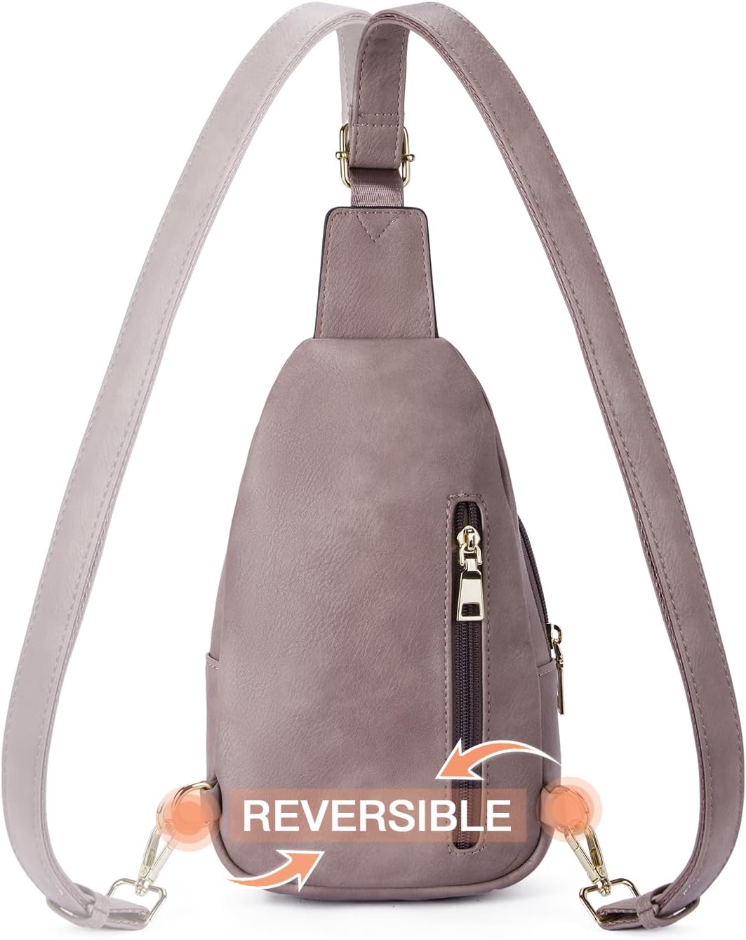 Telena Small Sling Bag for Women Leather Crossbody Fanny Packs Chest Bag for Women