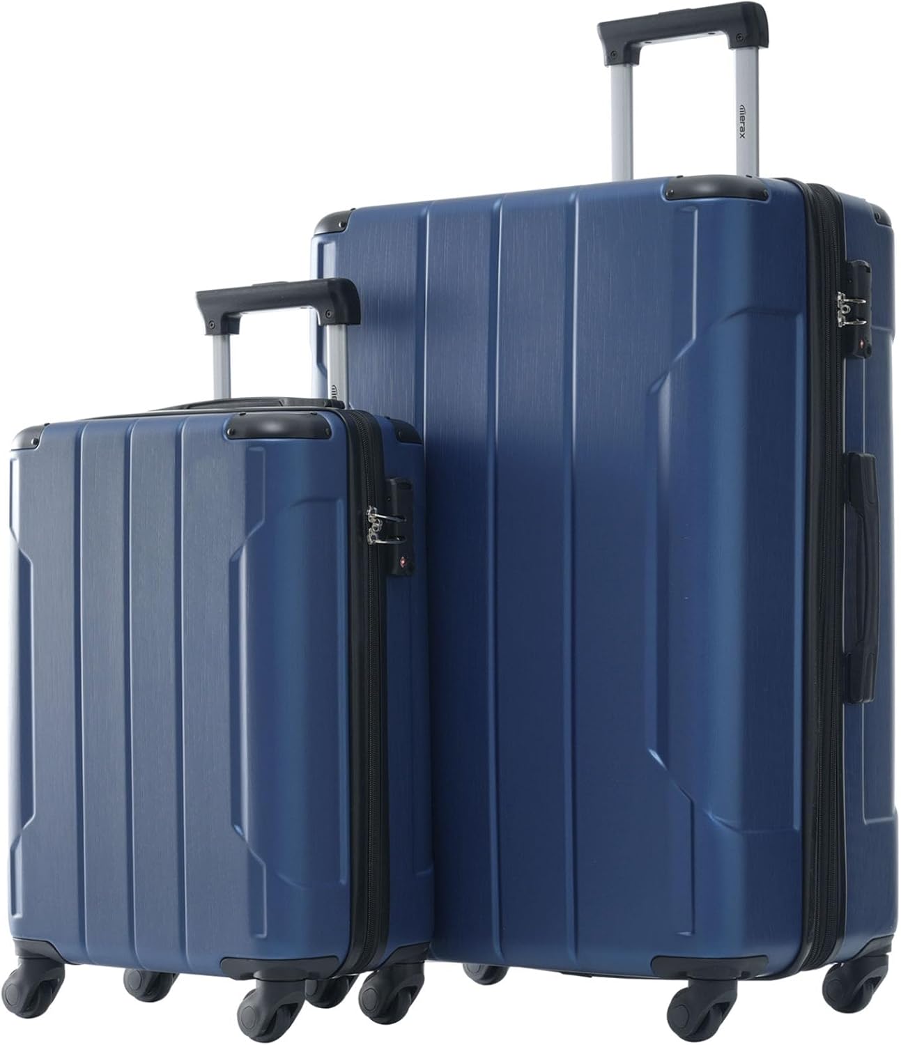 Merax Luggage Sets of 2 Suitcases With Wheels, Expandable and Lightweight, TSA Lock, Hardside Spinner Carry On Luggage (20 28 inch Blue)
