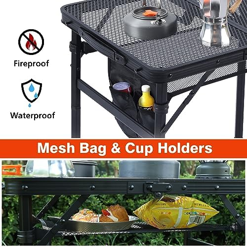 JOUYEK Camping Table, 2x1.3 FT Portable Folding Grill Table