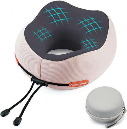 Thickened Travel Neck Pillow for Airplanes for Women, Adjustable Right Amount of Height 360° Support Memory Foam Neck Pillow, Portable Plane Pillow for Sleeping