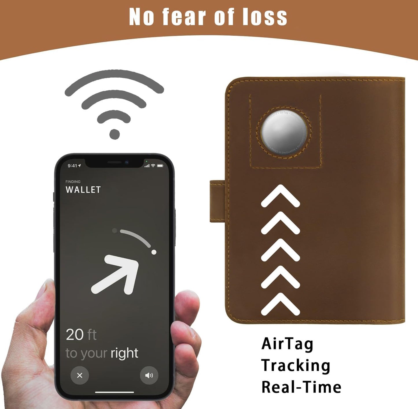 Jack&Chris Genuine Leather Handmade Passport Holder For Travel, RFID Blocking Passport Holder with Card Slots, Travel Essentials wallet with Pen Holder for Women and Men for Gifting, Brown