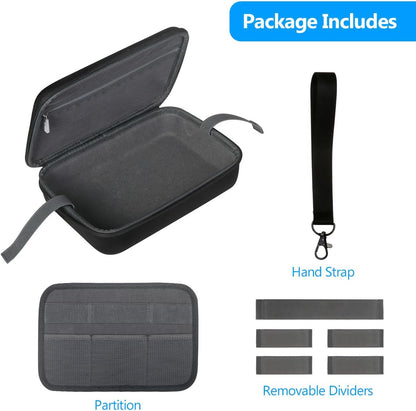 JSVER PU Leather Hard Shell Carrying Case for GoPro Hero13/12/11/10/9/8/7, AKASO EK7000 / Brave 4 4K / Brave 7 LE/Brave 8 / V50X and Insta360