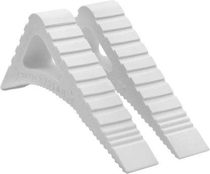Door Stopper & Window Stopper, Rubber Door Stop Flexible, Door Wedge Stopper Award Winning, Decorative Door Stoppers for Bottom of Door Security, White, Set of 3