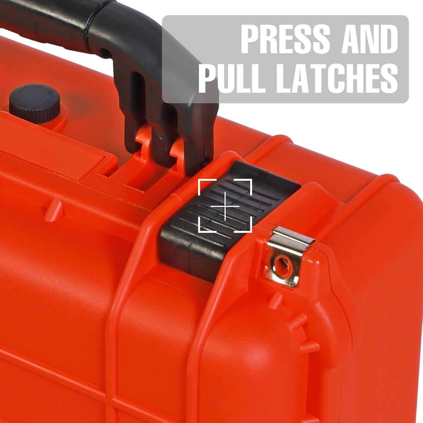 16x 12.8x 6.8 Inch Hard Case, Portable Weather Waterproof Protective Camera Case with Customizable Foam, Fit Use of Drones, Camera, Equipments, Orange