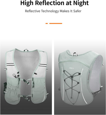 ECOHUB Running Hydration Vest Backpack,Lightweight Breathable Pack with 2L Water Bladder Bag Daypack for Hiking Trail Running Cycling Race Marathon for Women Men