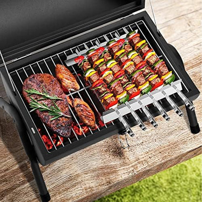 Charcoal Grill for Outdoor BBQ Smoker Portable Tabletop BBQ Grill,Black