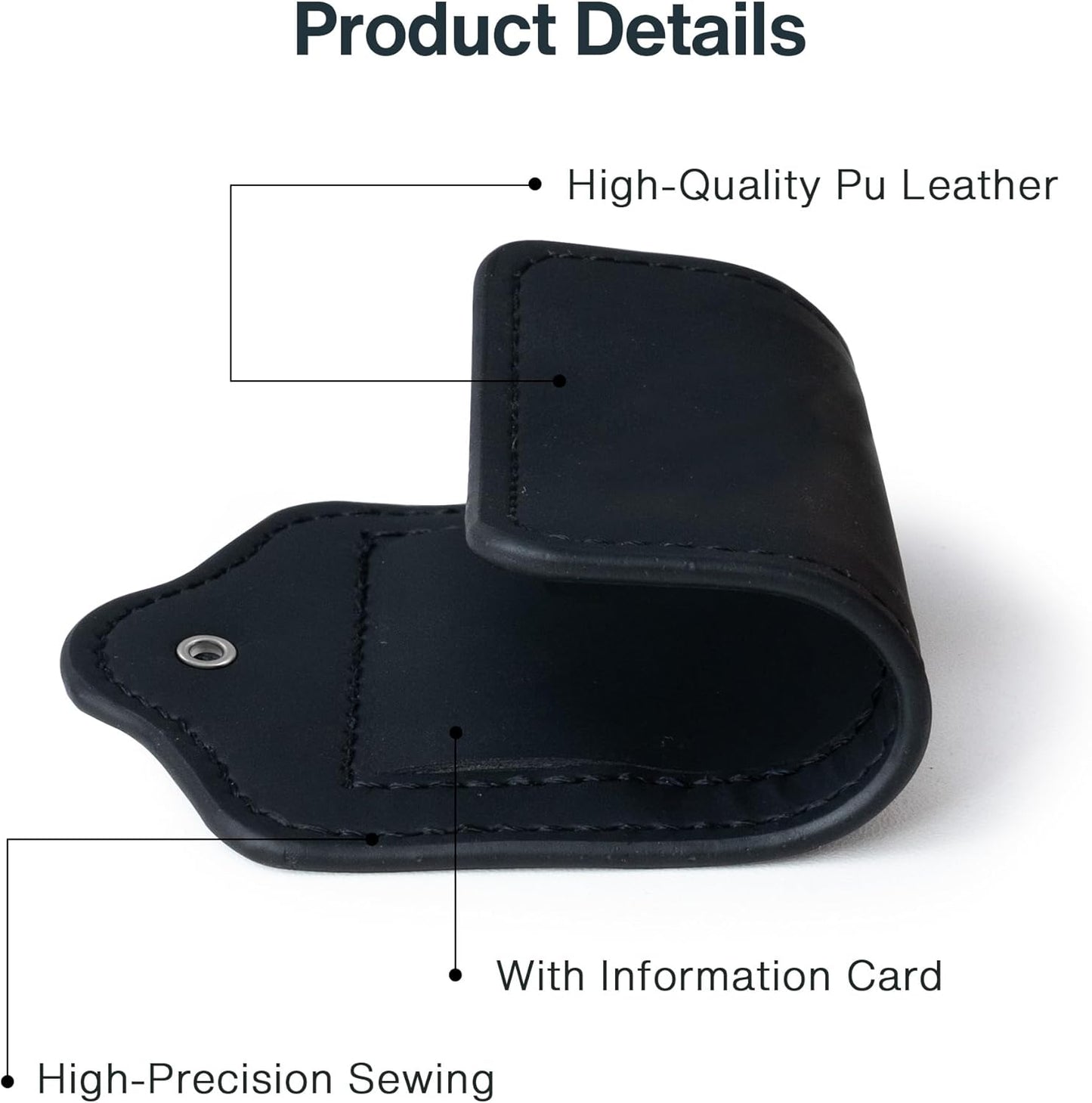 Luggage Labels Premium Travel Suitcase Tags for Baggage Easy to Write Waterproof with Name ID Card for Man Women (Black)