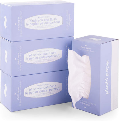 Septic Safe Tube Free 4 Ply Soft Toilet Paper RV Essential and Mom Approved for Travel Trailers Campers Marine Biodegradable 4 Boxes 320 Wipes