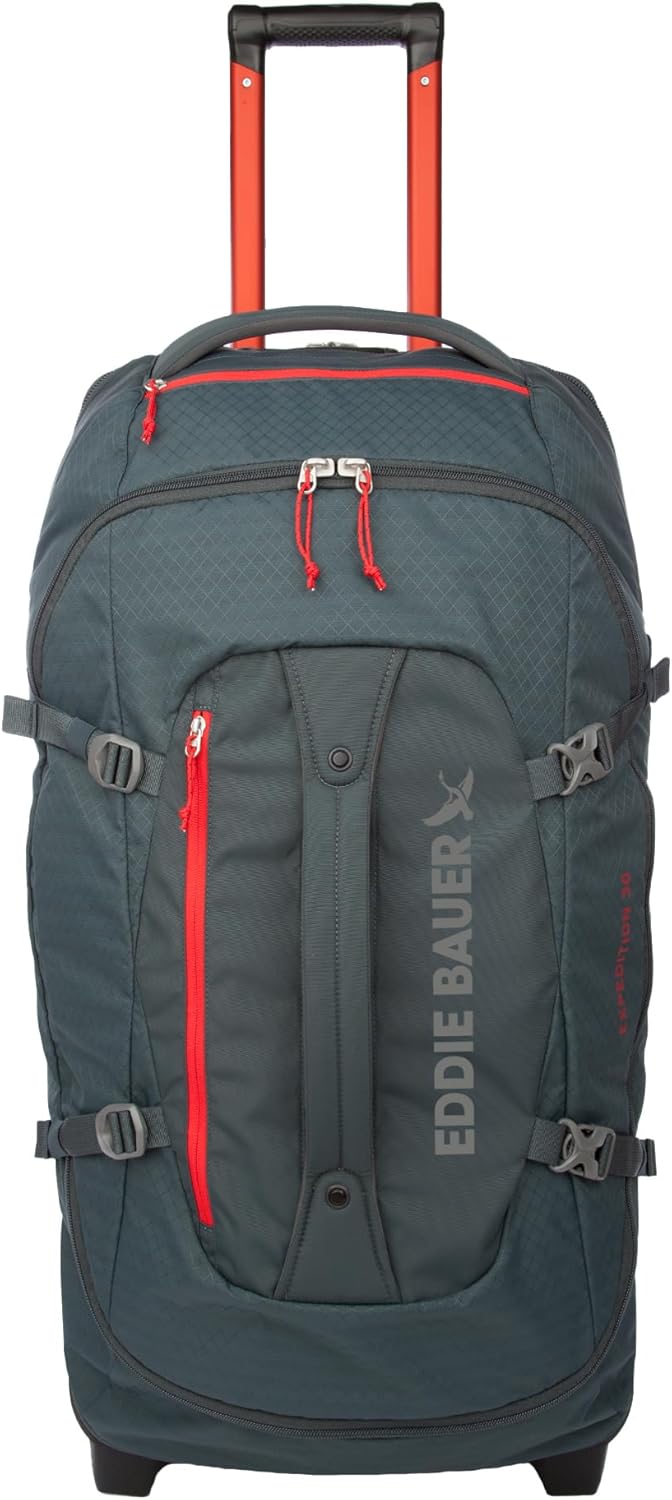 Eddie Bauer Expedition 30 Duffel 2.0 - Lightweight Travel Luggage Made From Rugged Polycarbonate and Nylon, Storm