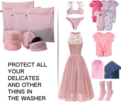 Kimmama Laundry Bag Mesh Wash Bags, Washing Machine Wash Bag, Net Washer Sack with Zipper, Dryer Pouch for Cleaning and Drying Cloths, Garment, Sweater, Delicates, lingerie, Bra, Pant, Sock, Toys