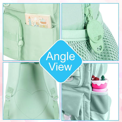 CCJPX Girls Backpack, 16 inch School Laptop Bag College Bookbag, Anti Theft Daypack for Teens Girls Students Women