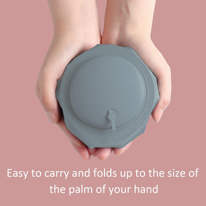 Inflatable Travel Pillow for Sleeping Airplane - Inflatable Neck Pillow for Traveling on Plane, Press to Inflate,Portable Travel Neck Pillow with Carry Bag （Gray）