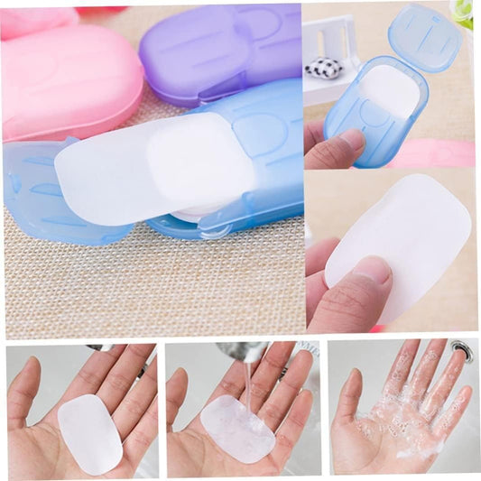 5 Boxes 500 Sheets Disposable Soap Paper Hand Cleaner Fragrance Mini Color Soap Paper for school Indoor, Outdoor, Travel, Camping Hiking Shampoo
