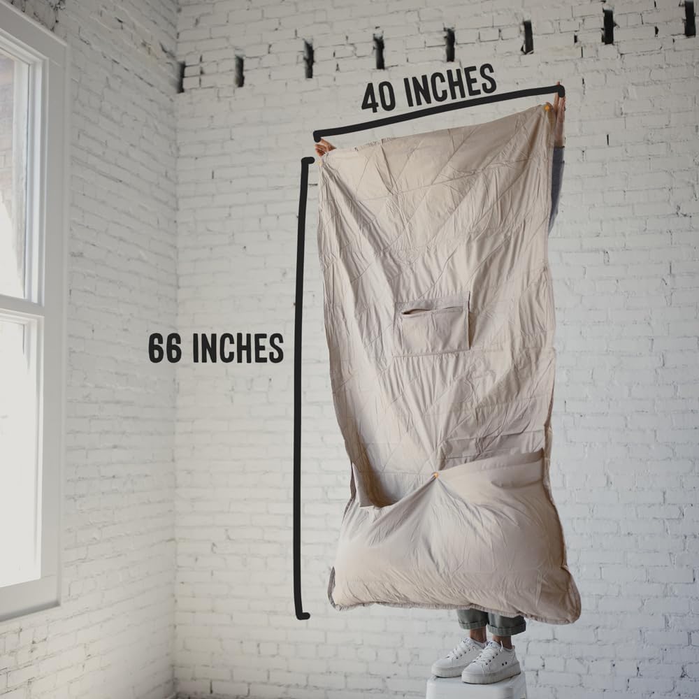 Gravel Layover Travel Blanket – Compact, Warm, and Packable with Carry Pouch (Stone)