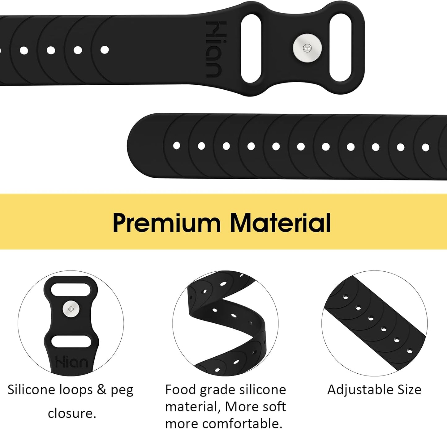 Hion Motion Sickness Bracelets Sea Sickness Wristbands for Motion Sickness/Morning Sickness/Pregnancy Nausea Anti Nausea Bands Acupressure Wristband Motion Sickness Bands（2Pairs Black ）