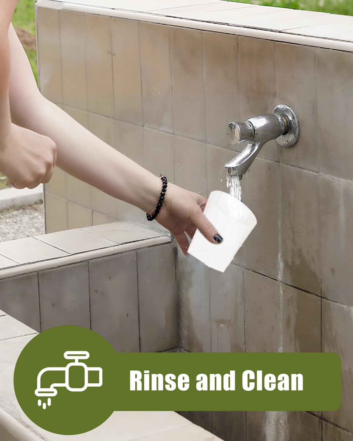 Collapsible Cup[2025 Upgraded] Silicone Foldable Water Cup, Collapse Water Bottles with Envelope-Shaped Storage Pouch, Portable Camping Cup for Outdoors, Travel, Camping(Olive Green)