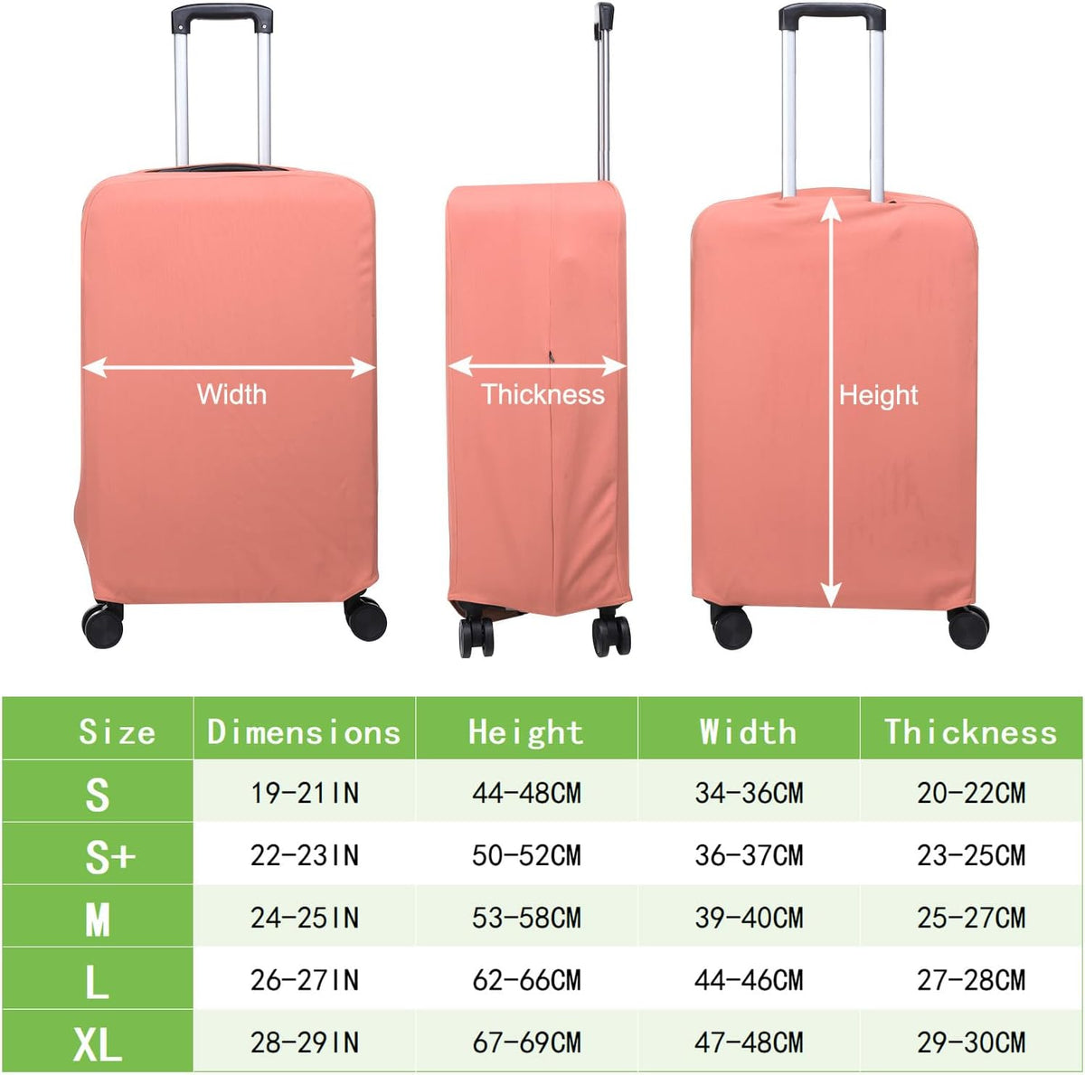 PATIKIL Luggage Cover, Suitcases Covers Elastic Carry on Cover Protector Washable Scratch-Resistant Fits 28-29 Inch Luggage for Travel Business Trips, Pink