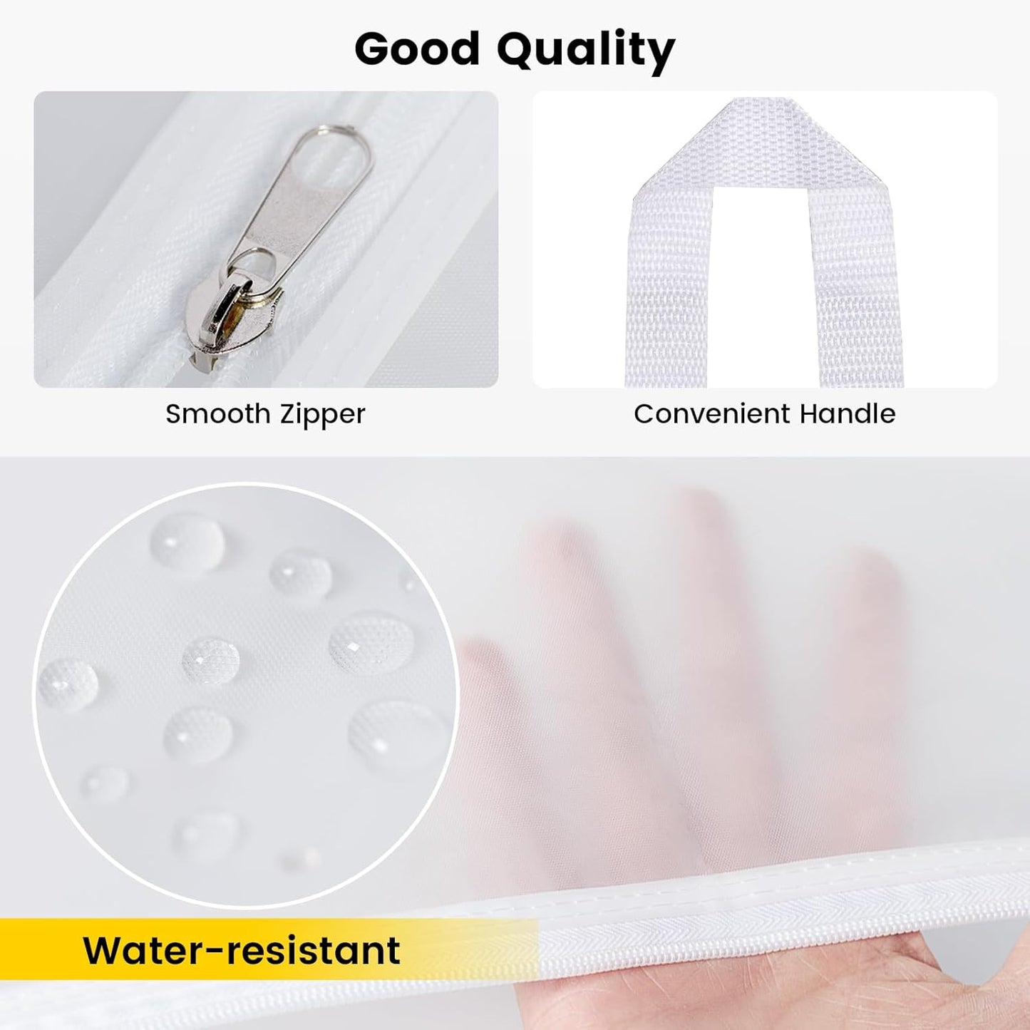 Vorspack Shoe Bags for Travel - 4 Pack Large Transparent Shoe Organizer with Handle Dustproof Shoe Bag Reusable Shoe Storage Bags for Men & Women