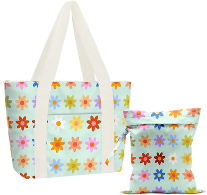 Beach Bags Wet Bag for Swimsuit Tote Bag for Friends Travel Gifts, Aloha Bags Waterproof Vacation Essential