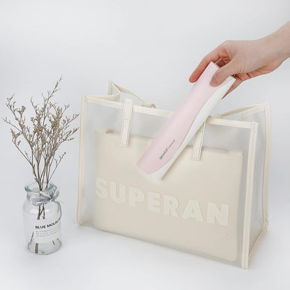 DEVICO Portable Travel Utensils with Case, Reusable Camping Silverware for Lunch, 18/8 Stainless Steel Cutlery Set (Pink)