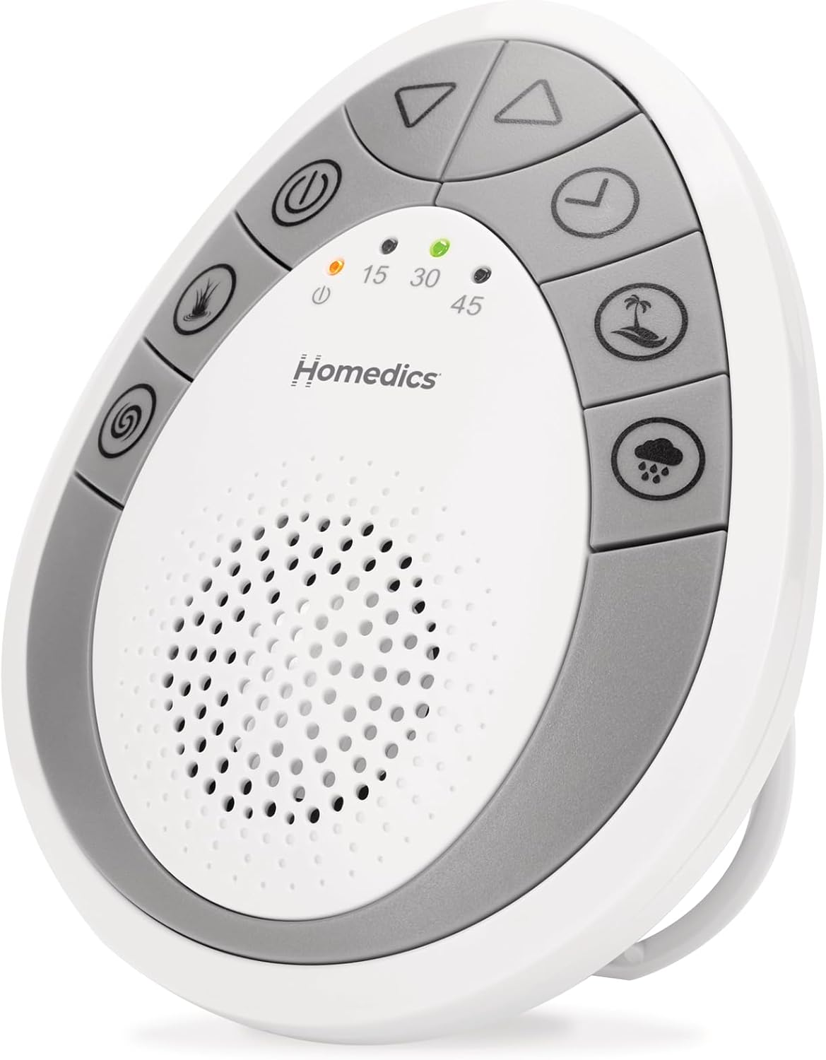 Homedics Rejuvenate Traveler White Noise Sound Machine, Portable Sound Machine with 4 Relaxing Sounds for Travel, Home, Nursery and Office, Auto Off Timer
