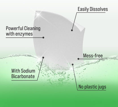 Rockin' Green Travel Laundry Detergent Sheets - Mess-Free Laundry Sheets Detergent Powerful Cleaning with Sodium Bicarbonate - Easily Dissolvable Laundry Soap Sheet (104 Loads, AC/DSea Breeze)