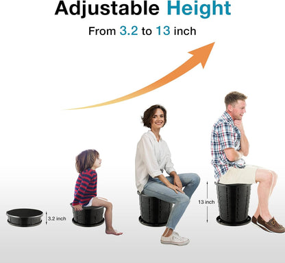 TRIPTIPS Upgrade Retractable Portable Toilet Travel Toilet Adjustable Height Camping Toilet Portable Potty for Adults Kids, Foldable Portable Toilet for Camping/Car