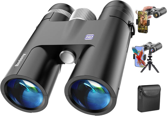 18X50 High Powered Binoculars for Adults with Upgraded Phone Adapter, Tripod and Tripod Adapter,Waterproof Compact Binoculars with Low Light Vision for Bird Watching,Outdoor Hunting,Travel,Sightseeing