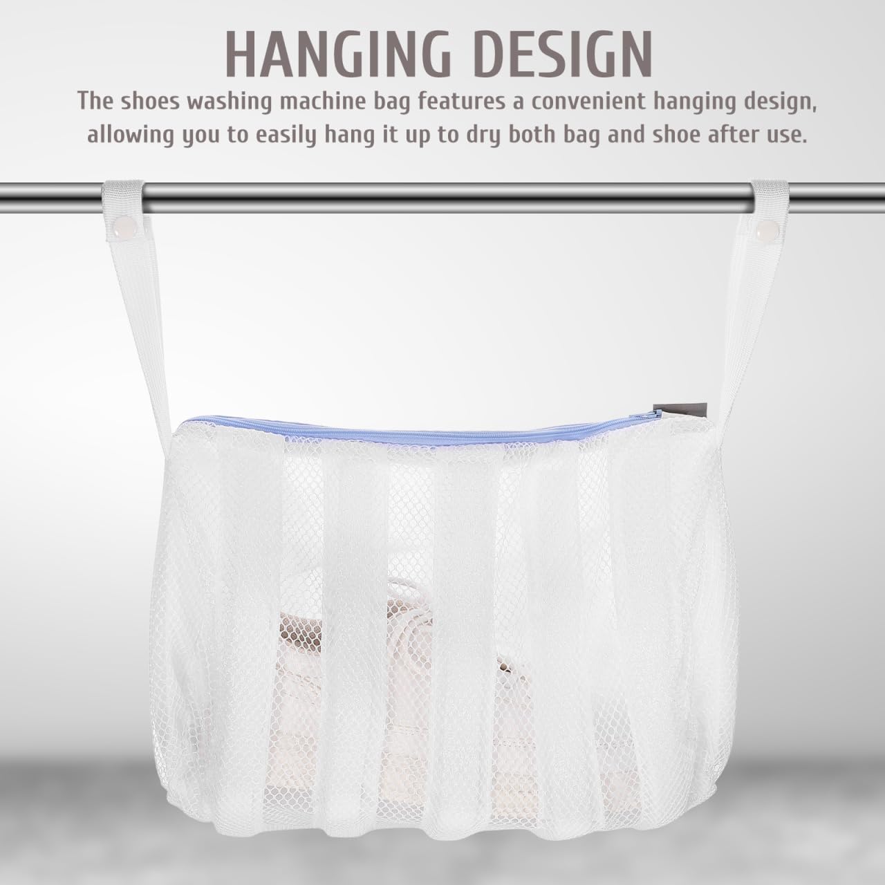 Mesh Shoe Laundry Bag with Stretcher for Washer and Dryer - Reusable Cleaning Bag Protects Shoes and Washing Machine, Ideal for Sneaker Cleaning and Storage