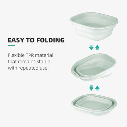 2 Pack Collapsible Wash Basin Set, Foldable Dish Tub, Small Medium Portable Sink - Image 6