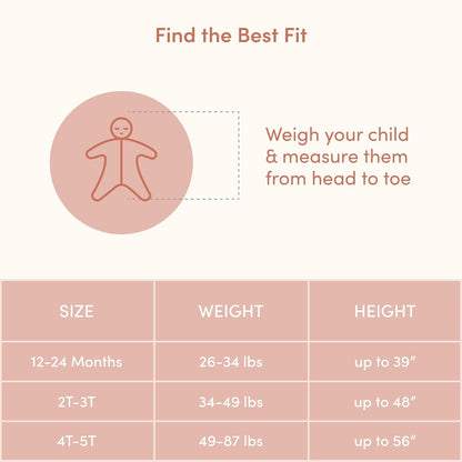 SleepingBaby Flying Squirrel Toddler Pajamas with Practical Zipper for Quick Diaper Changes and Travel Comfort - Heather Grey - 12-24 Months