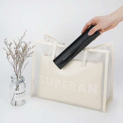 DEVICO Portable Travel Utensils with Case, Reusable Camping Silverware for Lunch, 18/8 Stainless Steel Cutlery Set (Black)