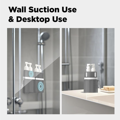 4 in 1 Travel Toiletry Containers,TSA Approved Refillable Travel Size Toiletries Bottles Set with Suction Cup for Smooth Walls - for Shampoo,Conditioner,Body Wash,Lotion.(Grey)