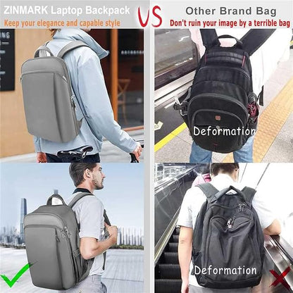 ZINMARK Slim Expandable 15 15.6 16 Inch Laptop Backpack Anti Theft Travel - Image 5