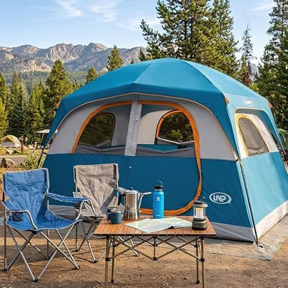 UNP 6 Person Tents for Camping Waterproof Family Cabin Tent with Rainfly