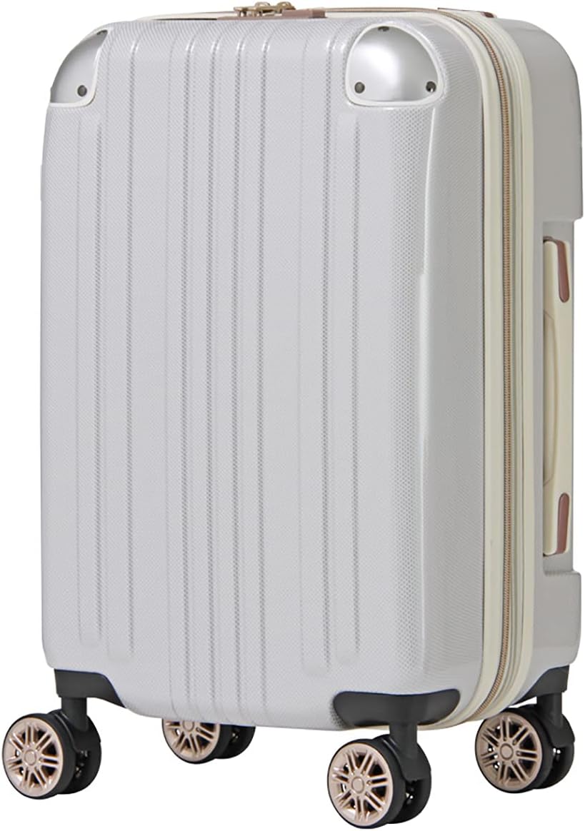 LEGEND WALKER Hardside Expandable Zipper Luggage, 24-inch, White Carbon, 5122-55-WHCB