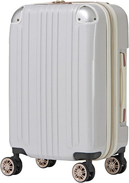 LEGEND WALKER Hardside Expandable Zipper Luggage, 24-inch, White Carbon, 5122-55-WHCB