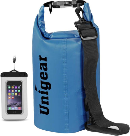 Unigear Dry Bag Waterproof, 2L/5L/10L/20L/30L/40L Floating and Lightweight Bags for Kayaking, Boating, Fishing, Swimming and Camping with Waterproof Phone Case