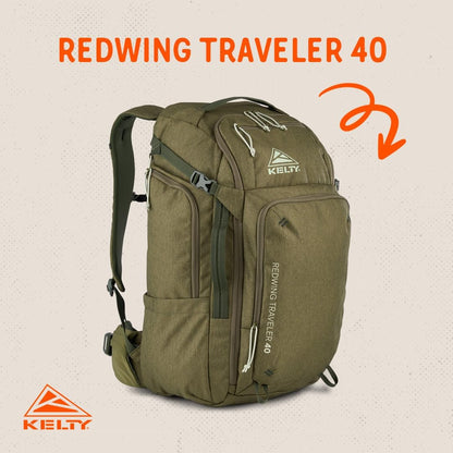 Kelty | Redwing Traveler Backpacks, Travel Pack for Adventure Travel | Burnt Olive & Black