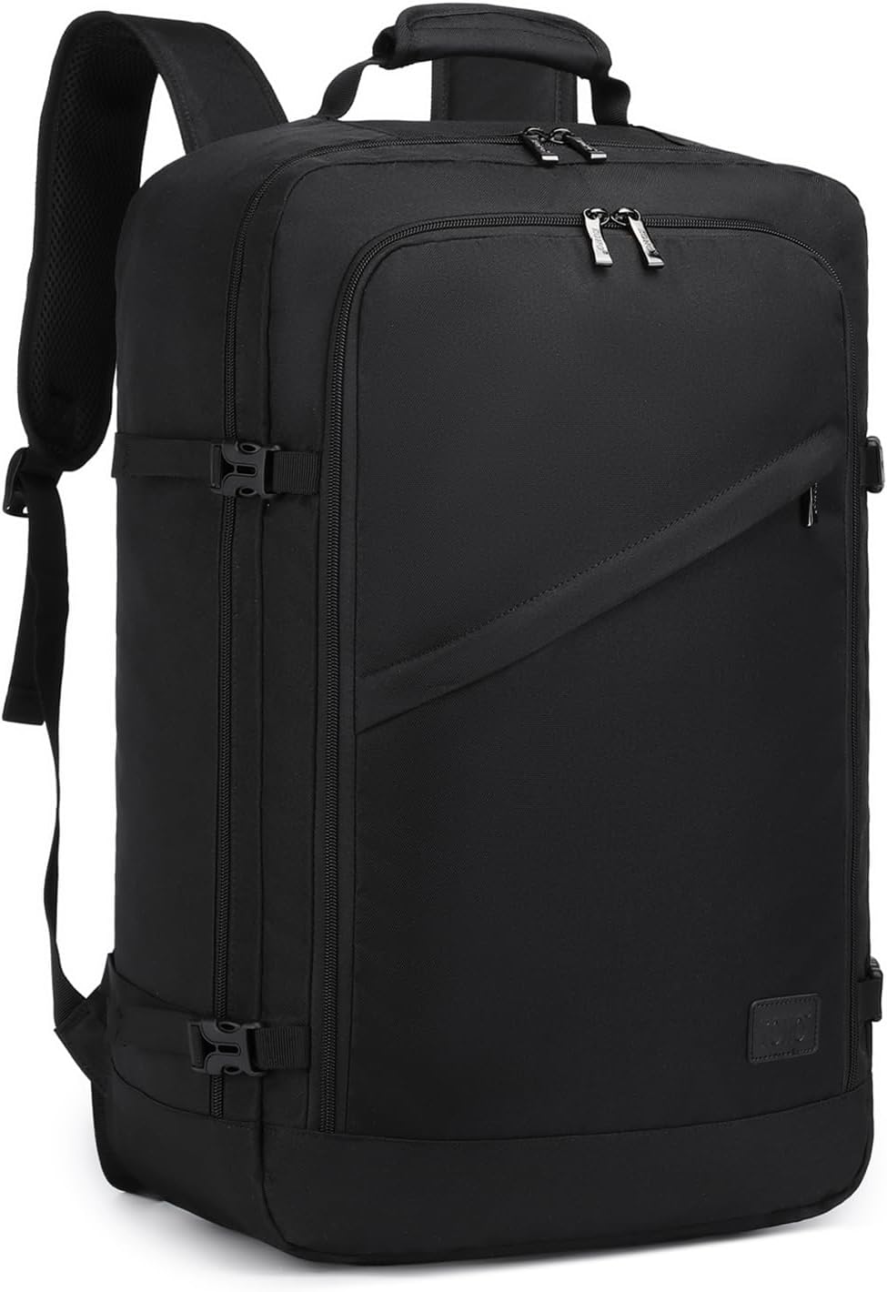 Kono Carry on Backpack, 22" Airplane Approved Travel Backpack for Men and Women, Waterproof Lightweight Daypack for Flight 40L (Black, Large)