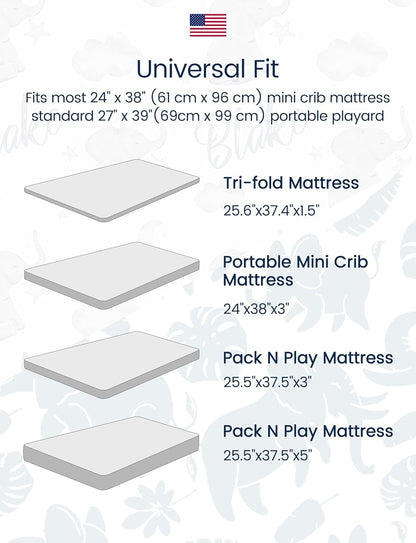 TotAha Premium Soft Pack n Play Sheets, Super Stretchy Jersey Knit Mini Crib Sheets Fitted, Silky Comfort Pack and Play Mattress Sheets, 2 Pack (Vintage Rose & Brunch)