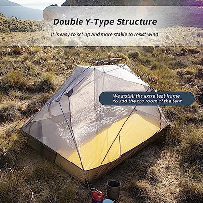 Naturehike Mongar 2 Person Backpacking Tent, 3 Season Ultralight Lightweight 2 Person Tent, Double Layer Free Standing Tents for Camping Hiking Cycling