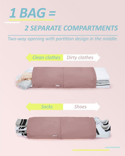 BAGSMART 6 Set Compression Packing Cubes - Lightweight Travel Essentials, Durable Luggage Organizer