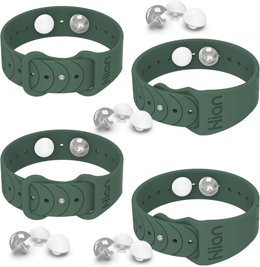 Hion Motion Sickness Bracelets Sea Sickness Wristbands for Motion Sickness/Morning Sickness/Pregnancy Nausea Anti Nausea Wristband Acupressure Nausea Bands Motion Sickness Bands（2Pairs Pine Green）